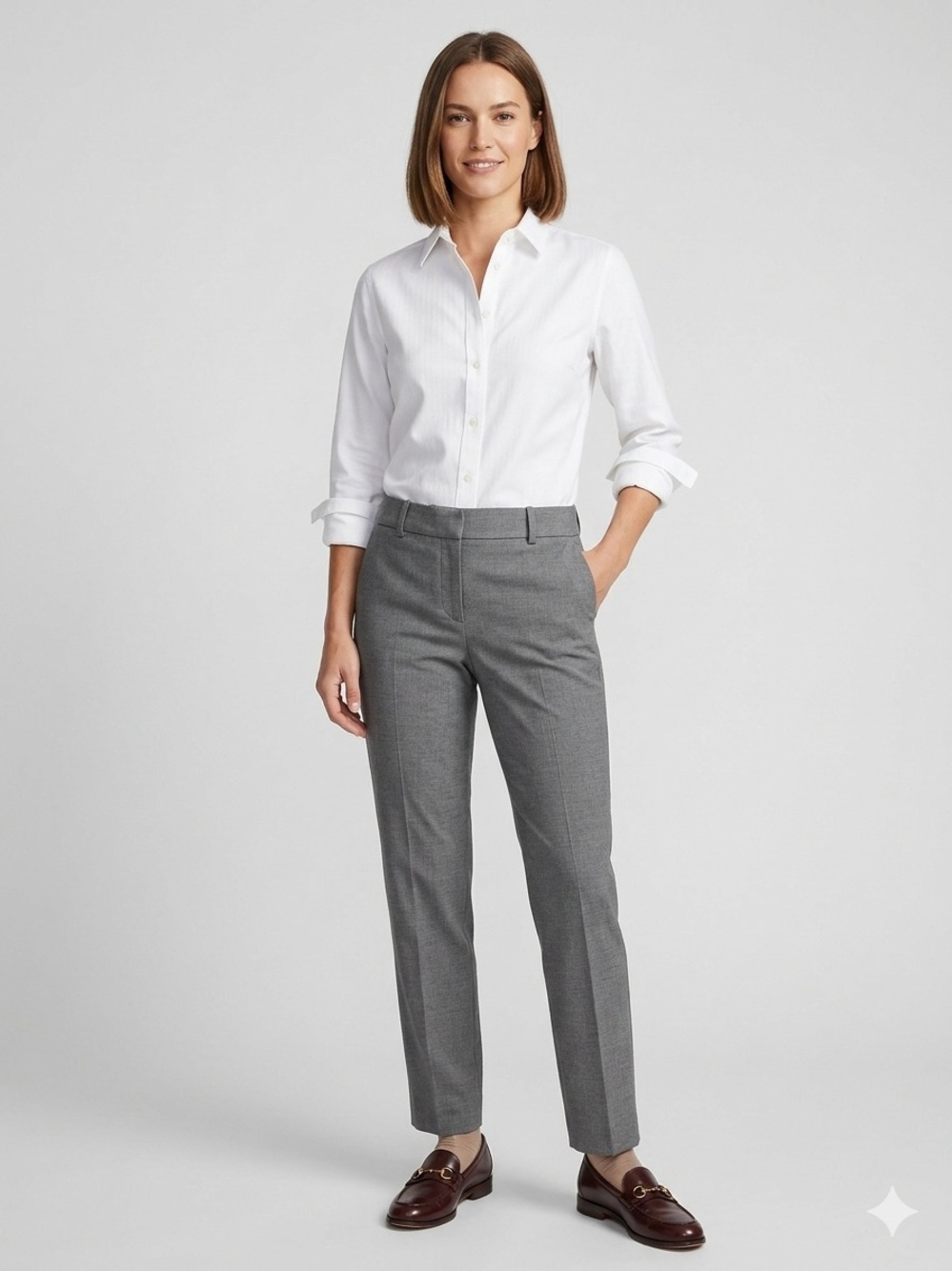 J. Crew Cameron Gray Tailored Trousers sz 10 Career Classic Preppy